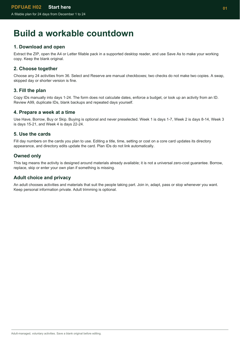 Build Your Own Advent Activity Deck source artwork and print product